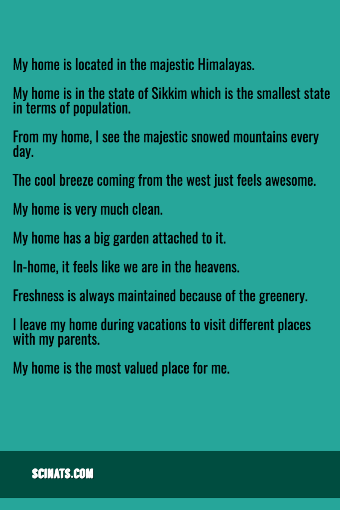 Essay on my home