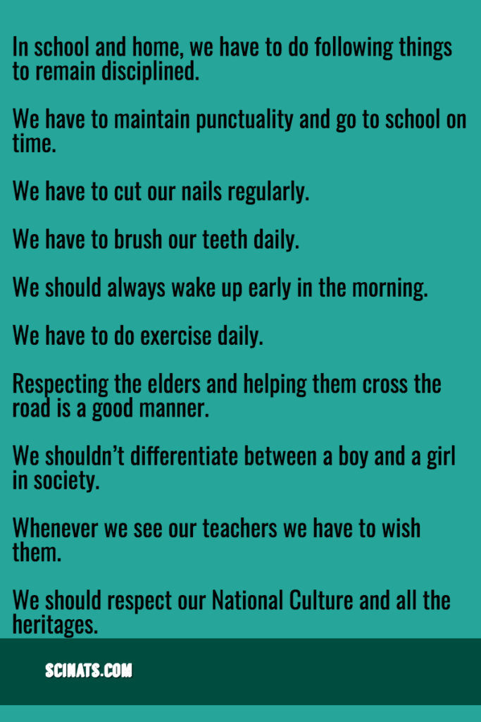 Essay on discipline
