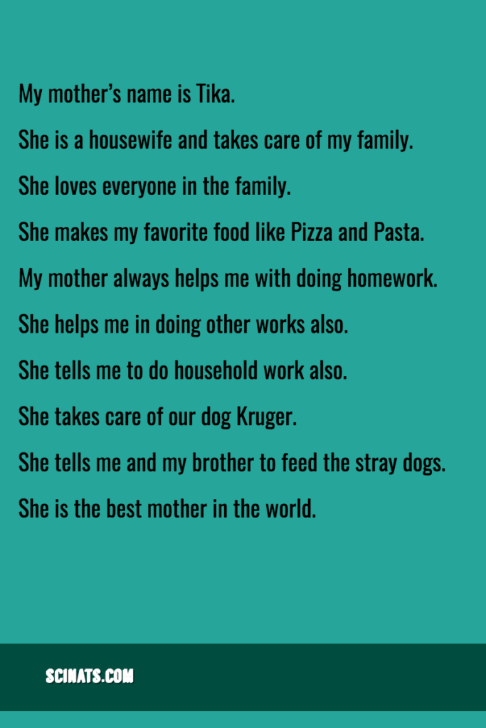 essay on my mother
